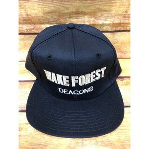 NOS Vintage WAKE FOREST DEACONS Snapback Hat Twins Enterprise (b78)